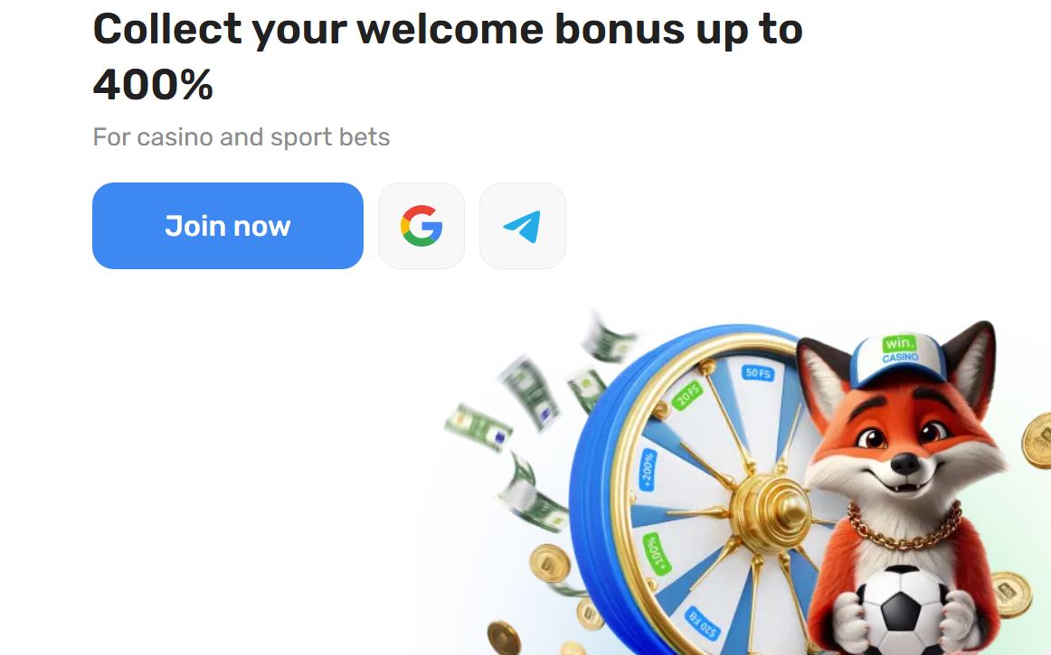 Join Win casino to get welcome bonus